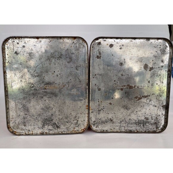 Set of 2 MCM Vintage Garner Ware Copper Metal Canisters Sugar & Tea Mid Century - Picture 7 of 12